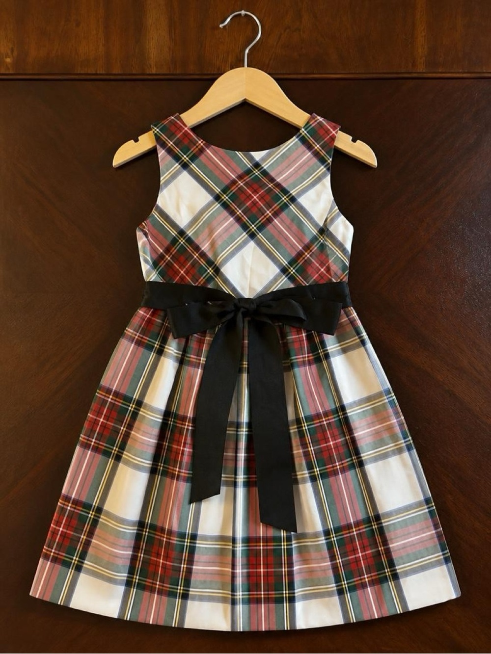 Polo Ralph Lauren Girls 3T Plaid Taffeta special event or holiday Dress Bow